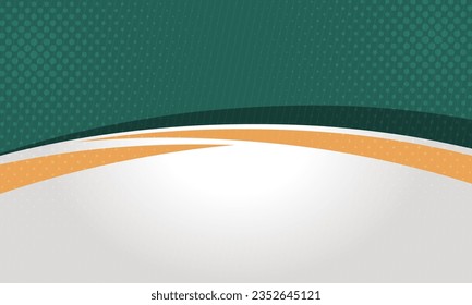 Modern Vector Green and White Curved Background, can be used for business designs, presentation designs or any suitable designs.