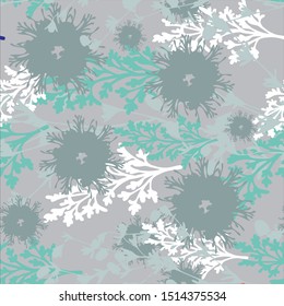 modern vector grey flower pattern