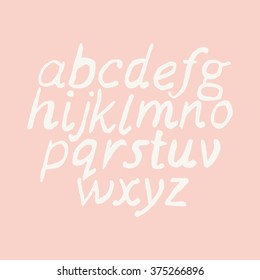 Modern Vector Hand Painted Alphabet. ABC Hand Made Letters. Modern Brushed Lettering.