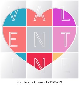 Modern vector happy valentine's day card