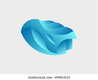 Modern vector helmet logo