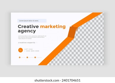 modern vector horizontal digital marketing agency web template design
