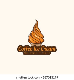 Modern vector ice cream logo
