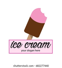 Modern vector ice cream logo.