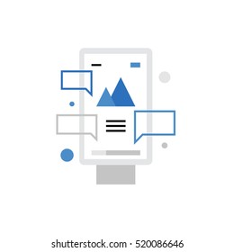 Modern vector icon of advertising stand, information board and announcement lightbox. Premium quality vector illustration concept. Flat line icon symbol. Flat design image isolated on white background