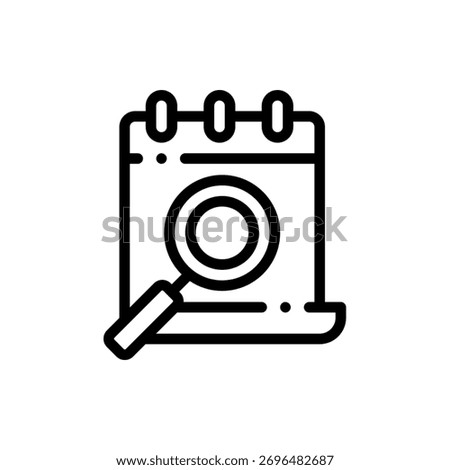 Modern vector icon of calendar with marked date, perfect for reminders, events, and appointments themes