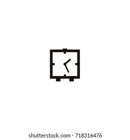 Modern vector icon - clock. Illustration in a flat style for design and printing.