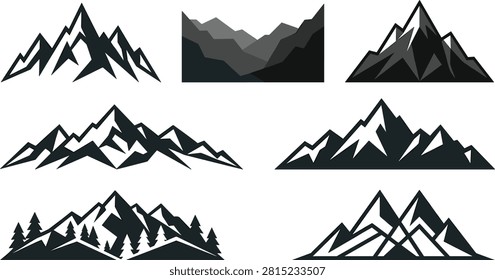 Modern vector icon collection featuring abstract mountain peaks, alpine landscapes, forest silhouettes, layered hills, and outdoor adventure designs. Ideal for travel, hiking, camping, national parks, tourism, nature branding, outdoor recreation, adventure logos, websites, mobile apps, presentations, maps, and infographic projects.
#MountainIcons #MountainLandscape #Nature #Outdoor #Adventure #Hiking #Camping #Forest #MountainPeaks #Travel #Landscape #VectorIllustration #LogoDesign #NatureBranding #GraphicDesign #AdobeStock #StockIllustration #IconSet #MinimalDesign #EditableVector