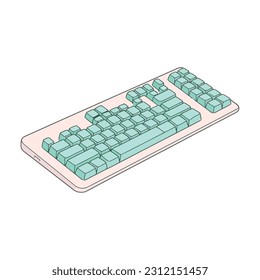 Modern vector icon computer keyboard isolated