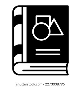 Icono vectorial moderno del libro de geometría, fácil de usar vector