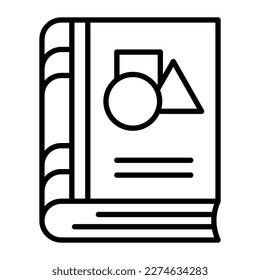 Modern vector icon of geometry book, easy to use vector