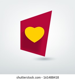 Modern vector icon. Heart love sign element.