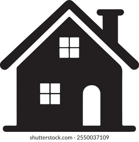 Modern vector icon of a house with clean lines and vibrant colors. Ideal for real estate, home design, construction, rental services, or branding projects. Editable EPS file format included.