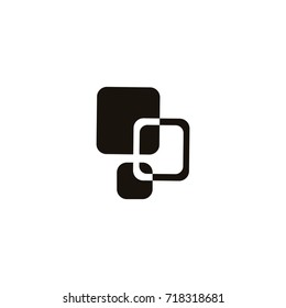 Modern vector icon with the image of abstract squares. Ilustration in a flat style for design and printing.