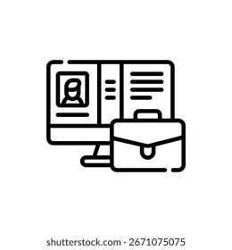 Modern vector icon for online profile avatar, suitable for social media, user account, and networking designs
