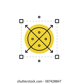Modern vector icon of prototyping, material development working model production. Premium quality vector illustration concept. Flat line icon symbol. Flat design image isolated on white background.