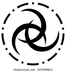 modern vector icon spinner logo illustration