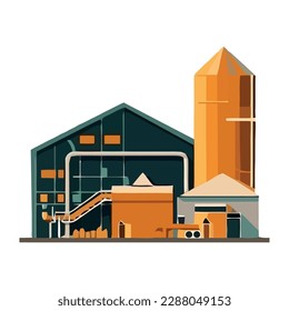 Modern vector icon symbolizes construction industry development isolated