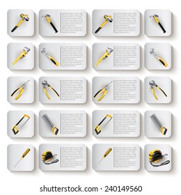 Modern vector icons collection. Isolated on white background