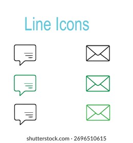 Iconos vectoriales modernos de Botones de correo electrónico, incluidos los símbolos de sobres y letras. Ideal para Web, comunicación comercial, formularios de contacto y diseño de interfaz de usuario. Limpio, escalable y seguro para el Derechos de autor para uso en stock.