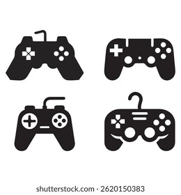 Ícones vetoriais modernos de controladores de jogos