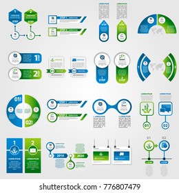 Modern vector illustration 3d. Template infographics set with two elements, sectors and percentages. Contains icons and text. Designed for business, presentations, web design, diagrams with 2 steps.