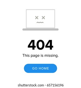 Modern vector illustration of 404 error page template for website. Page not found Error 404