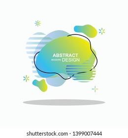 Modern vector illustration abstract amoeba fluid design colorfull liquid color bagde 