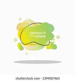 Modern vector illustration abstract amoeba fluid design colorfull liquid color bagde 