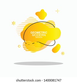 Modern vector illustration abstract amoeba fluid design colorfull liquid color bagde 