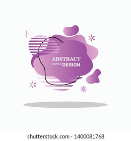 Modern vector illustration abstract amoeba fluid design colorfull liquid color bagde 
