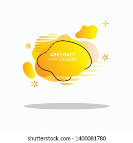 Modern vector illustration abstract amoeba fluid design colorfull liquid color bagde 