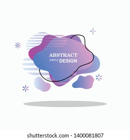 Modern vector illustration abstract amoeba fluid design colorfull liquid color bagde 