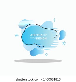 Modern vector illustration abstract amoeba fluid design colorfull liquid color bagde 