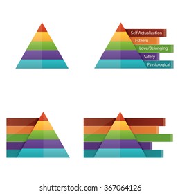 Modern vector illustration of Abstract digital business Infographic, Pyramid chart for infographics presentation, 