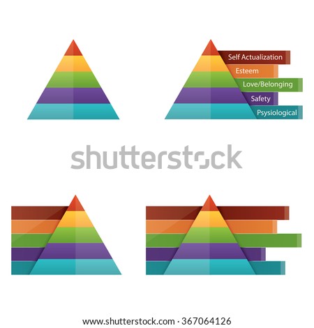 Modern vector illustration of Abstract digital business Infographic, Pyramid chart for infographics presentation, 