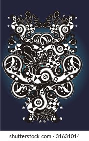 ilustración vectorial moderna con formas abstractas