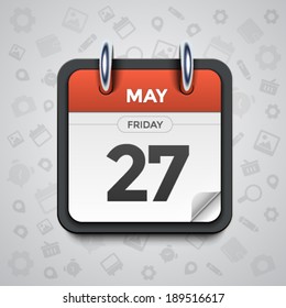 Modern vector illustration of beautiful calendar icon