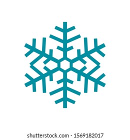 Modern vector illustration of blue winter snowflakes.