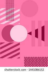 Modern vector illustration, bright colours, abstract and geometric shapes. This template can be used in the design of packages, book covers and music albums.