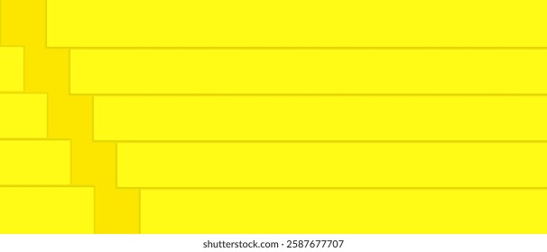 Modern vector illustration of a bright yellow background with overlapping geometric shapes