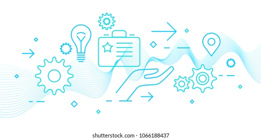 Modern vector illustration of Business analytics and statistics.
