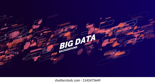 Modern vector illustration of Business analytics system. Big data poster.
