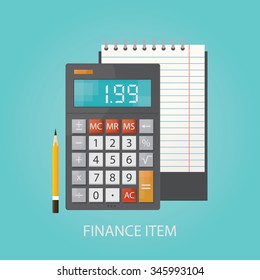 modern vector illustration of business work flow items and elements, office things and equipment