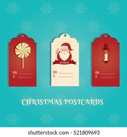 Modern vector illustration of Christmas cards