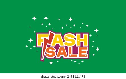 Venta de Flash de Colección de Ilustración vectorial moderna para proyectos de Diseño gráfico y Sitios web con fondo verde