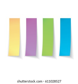 Modern vector illustration of Colorful stick note set isolated on white background