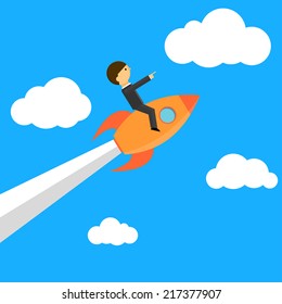 modern vector illustration concept for new business project startup, launching new product or service
