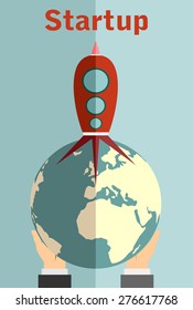 modern vector illustration concept for new business project startup, launching new product or service