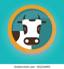 Modern vector illustration of cow.